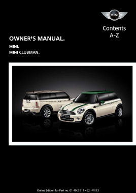 2014 Mini USA CLUBMAN Owners Manual With Navigation